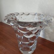 Vase en cristal transparent Pierre D'Avesn , Art Deco