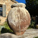 Ancient terracotta pottery jar from the 19th century.