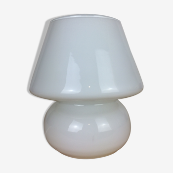 Lampe champignon verre blanc Italy