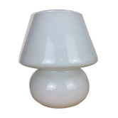 Mushroom lamp white glass Italy