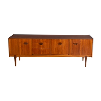 Restored 1960s Retro Long Nathan Corinthian Teak & Rosewood Sideboard