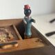 Vintage 1960 cigarette holder wooden dispenser Japan groom - 12 x 9 cm