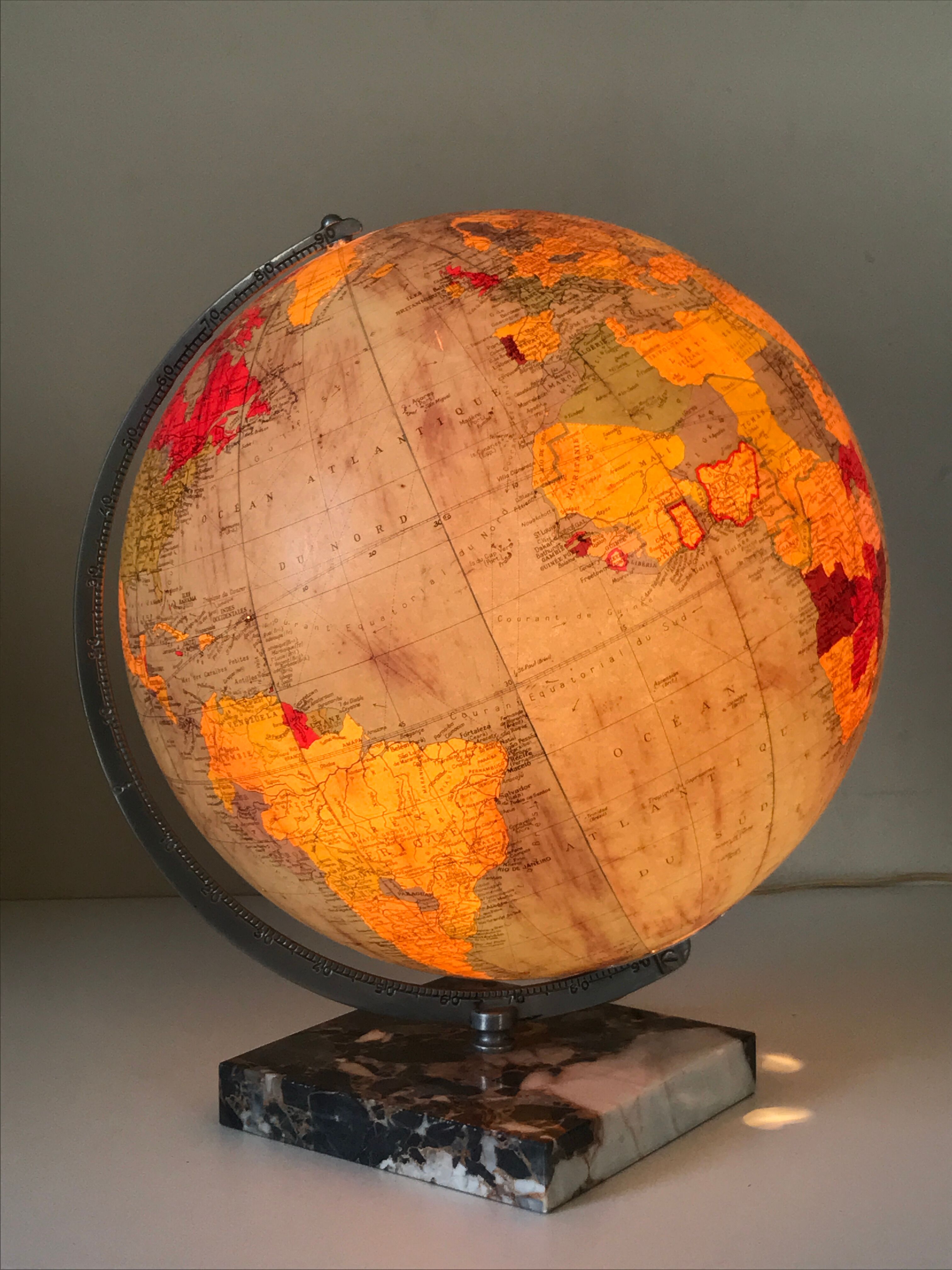 Luminous glass globe 1962