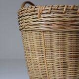 Vintage woven bamboo planter
