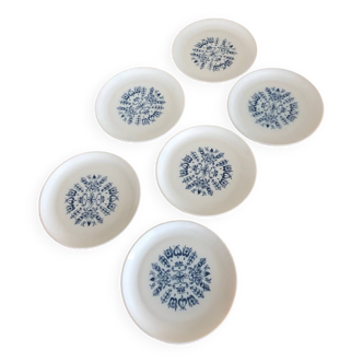 Set of 6 Sovirel dessert plates for malabar