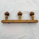Wooden wall coat rack