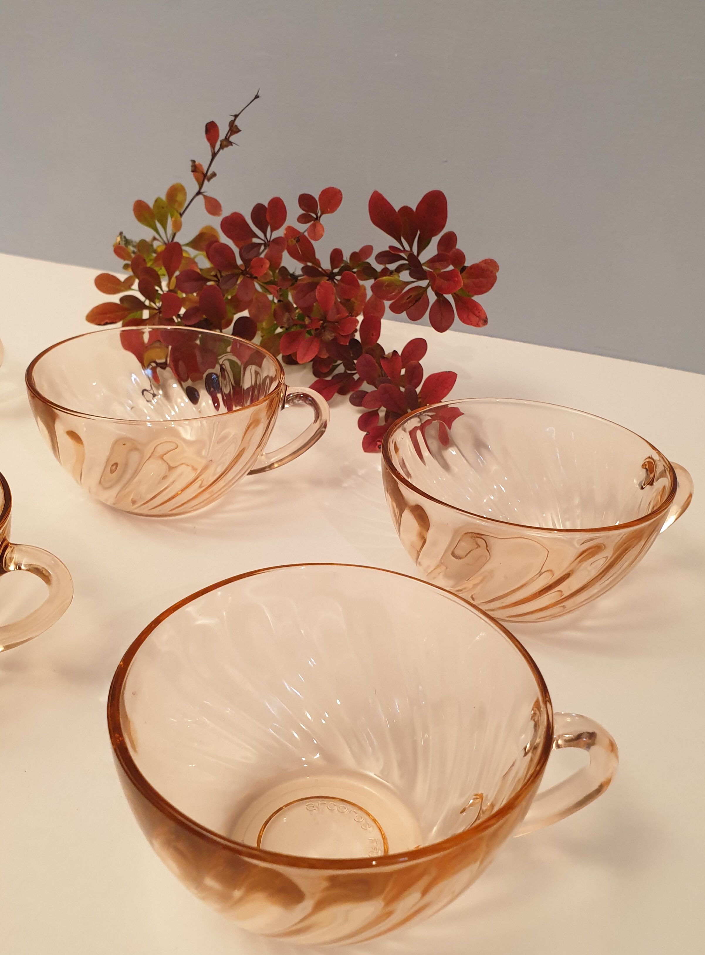 Set of 6 cups pink  70