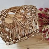 Oval woven rattan basket