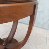 Art Deco pedestal table walnut side table