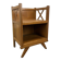 Table de chevet croisillons bois années 50