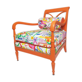 Former colonial style armchair restyled