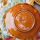 8 assiettes à dessert en barbotine