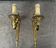 Paire d'appliques murales de style Louis XVI. Bronze massif.