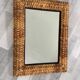 Antique woven wicker mirror 53x71cm