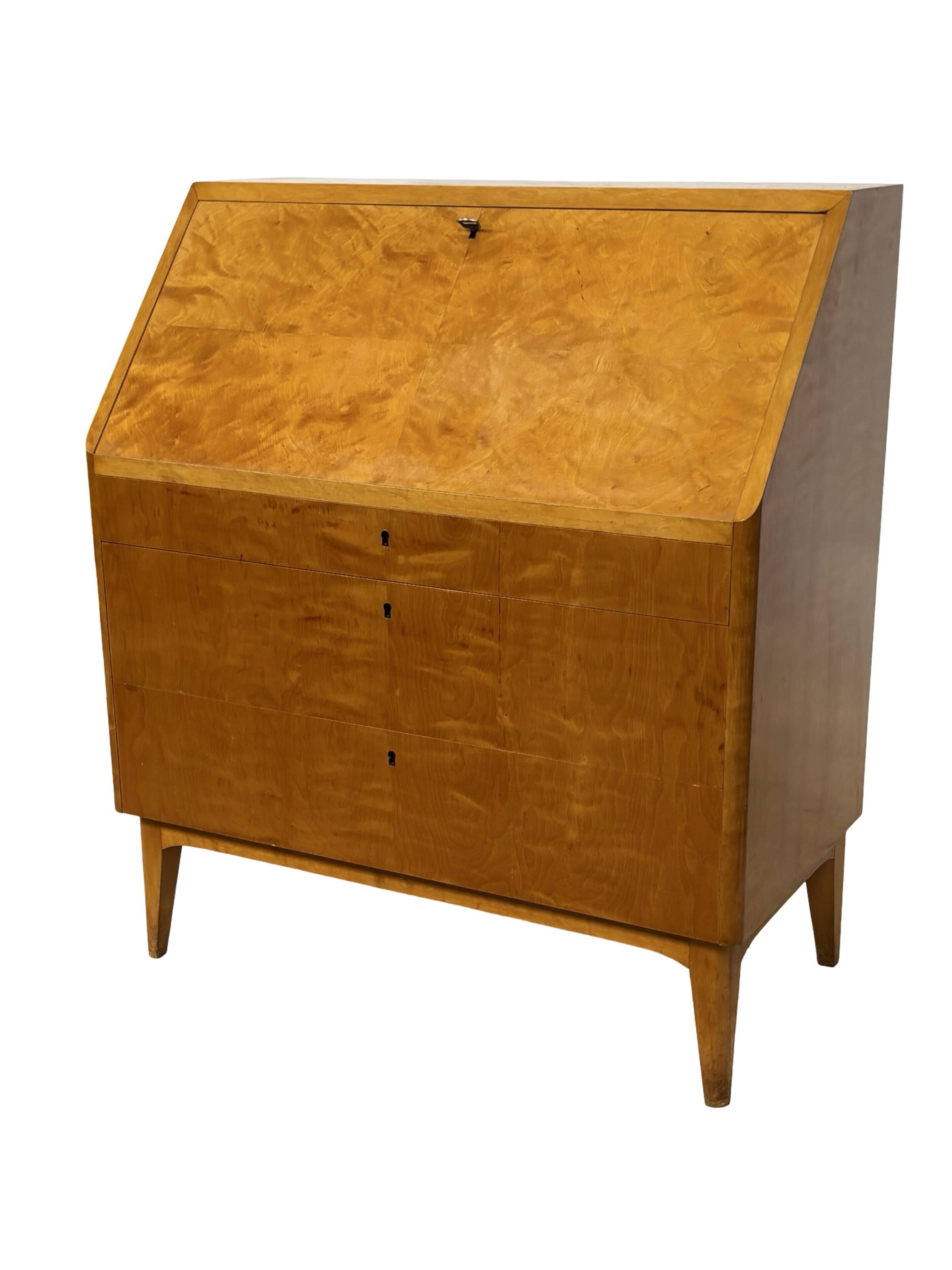 Vintage Secretary Cabinet Swedish 1960s Workspace