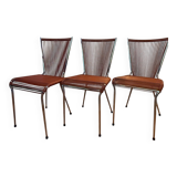Three 1960s Scoubidou chairs