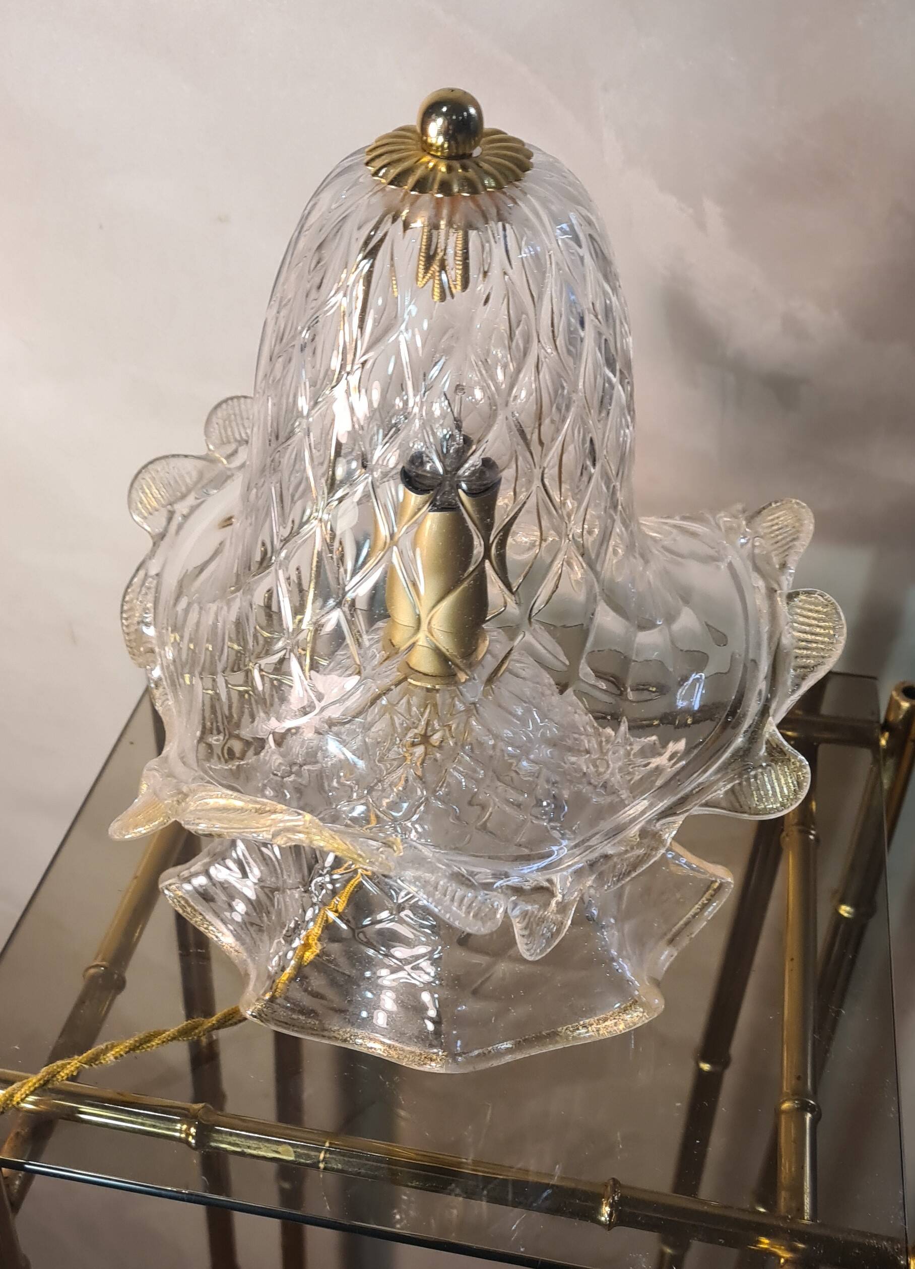 Venice lamp model lace murano glass 1960 to 70,,,,,,24x17