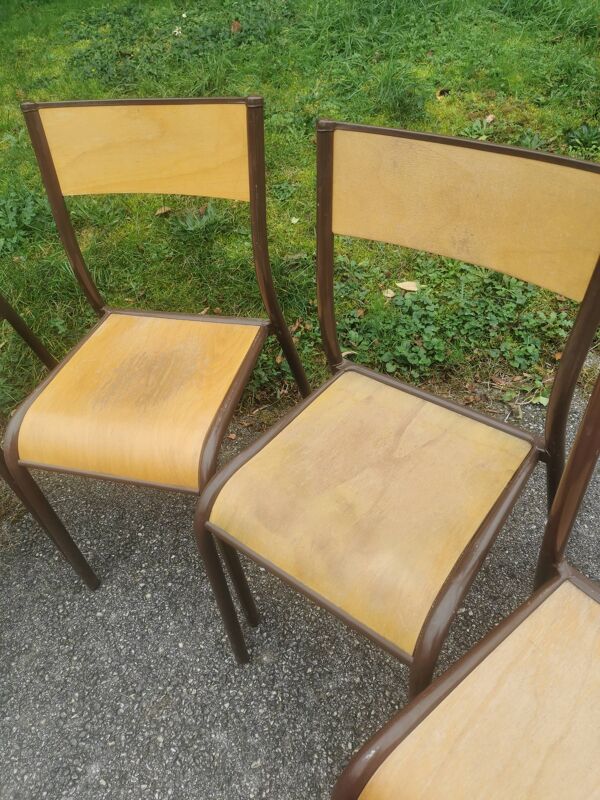 6 chaises vintage Mullca