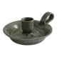 Vintage glazed stoneware hand candlestick