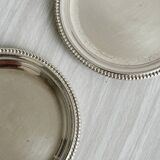 Set of 2 round beaded metal bowls