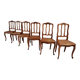 Set of 6 caned Regency/Louis XV chairs
