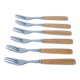 lot de 5 petites fourchettes à dessert en bakélite 1960