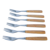 set of 5 small bakelite dessert forks 1960