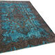 Handwoven Anatolian blue rug 1980s 160 cm x 240 cm