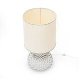 Artichoke table lamp in white ceramic, 1970s