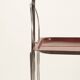 Bar de service vintage Bauhaus style chrome et bois mobile wengé
