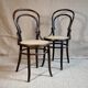 Pair chairs bistrot n°14 Fischel early twentieth