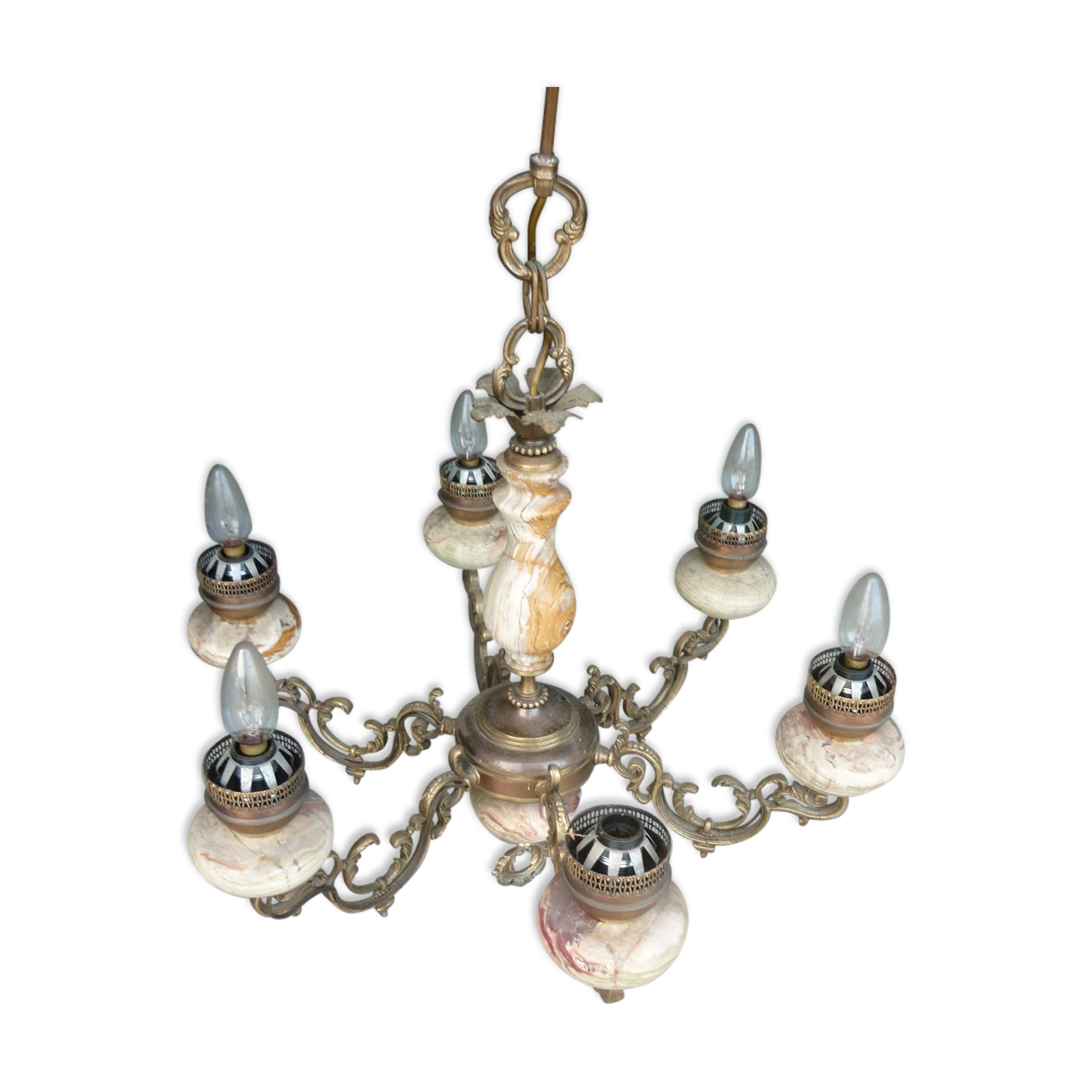 Chandelier with 6 fires of the 20th century
