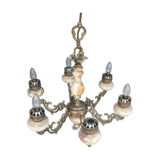 Lustre, 6 feux du XXème en aragonite et calcite dite "onyx marbre"