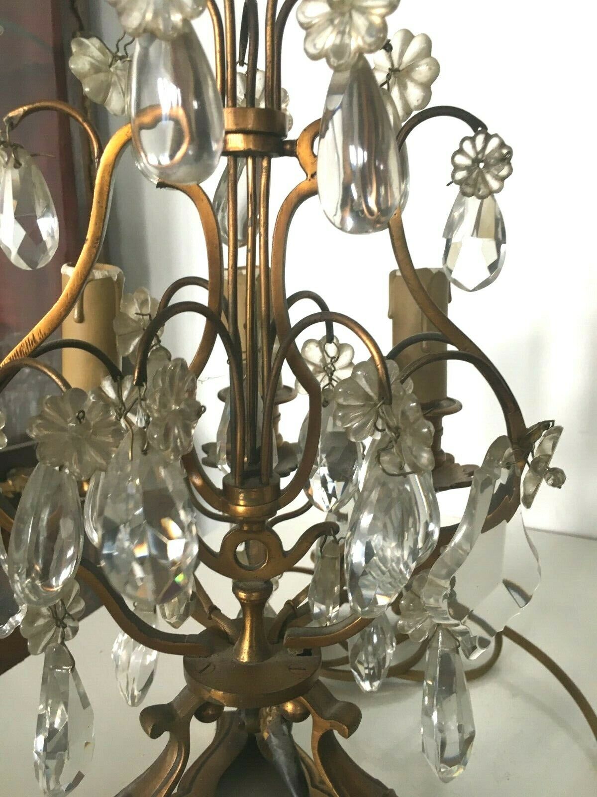 Pair of bronze girandole  20th century