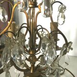 Paire de girandole en bronze a pampilles XX siècle