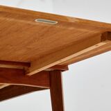 Restored teak dining table by henry kjærnulf for vejle mk9395