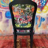 Street art noire chair