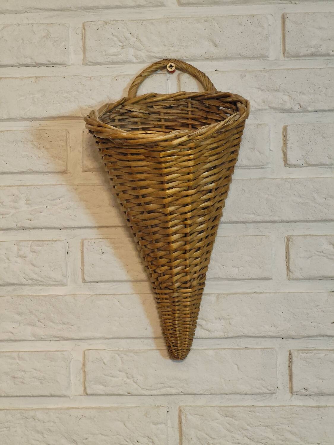 Cornucopia rattan basket