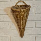 Cornucopia rattan basket