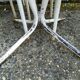 Set of chairs and tables bistro metal