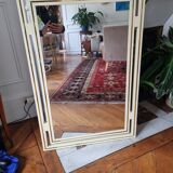 Miroir doré et blanc Pierre Vandel