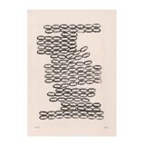 illustration on paper - abstract painting B110 signed Eawy