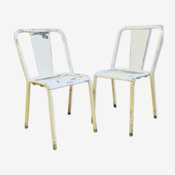 Pair of Tolix T4 bistro chair