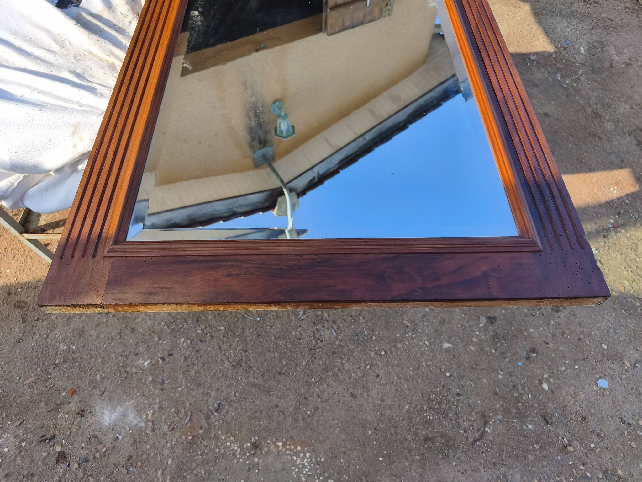 Miroir de cheminée bois