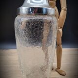 Chiseled glass cocktail shaker