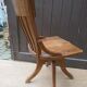 Chaise de bureau en chêne pivotante style américain