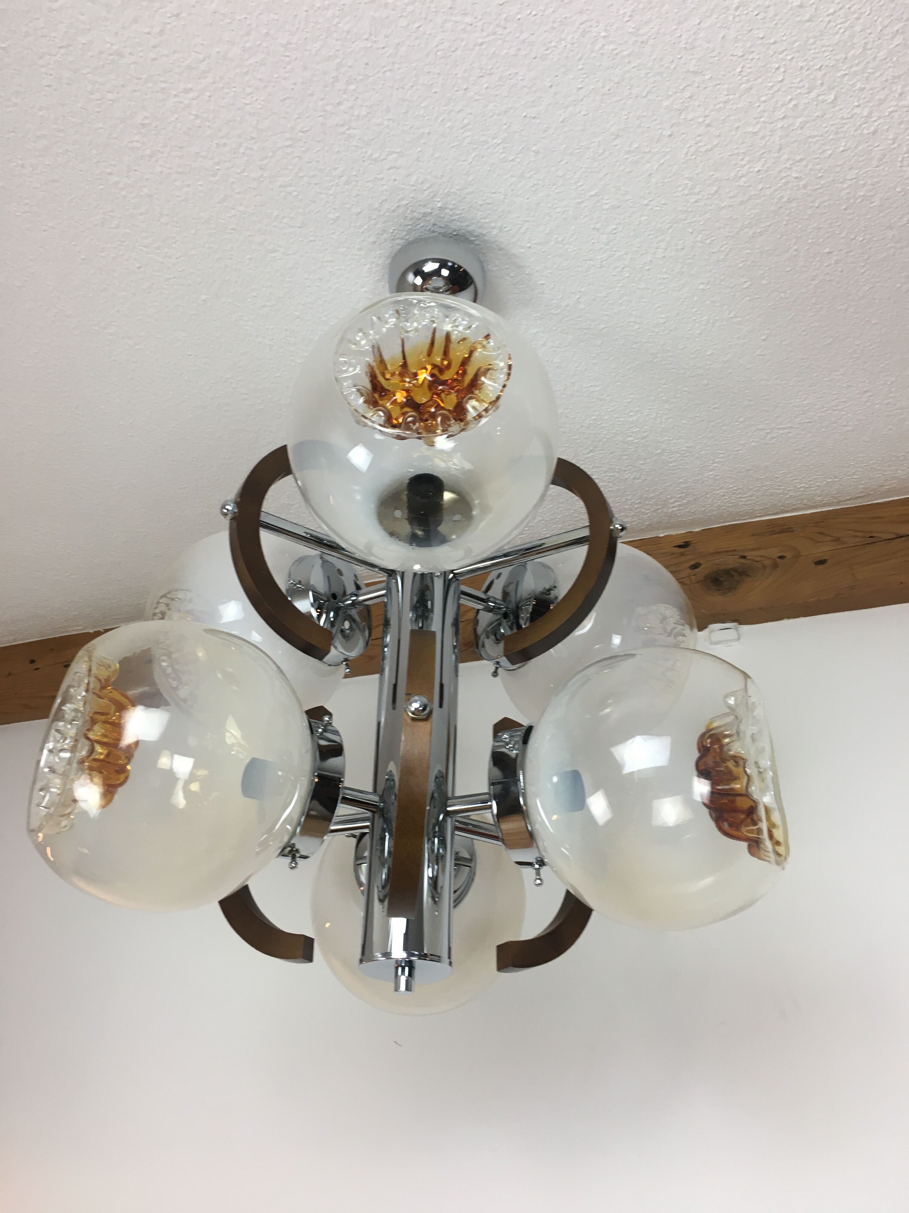 Murano glass chandelier by Mazzega, 70s