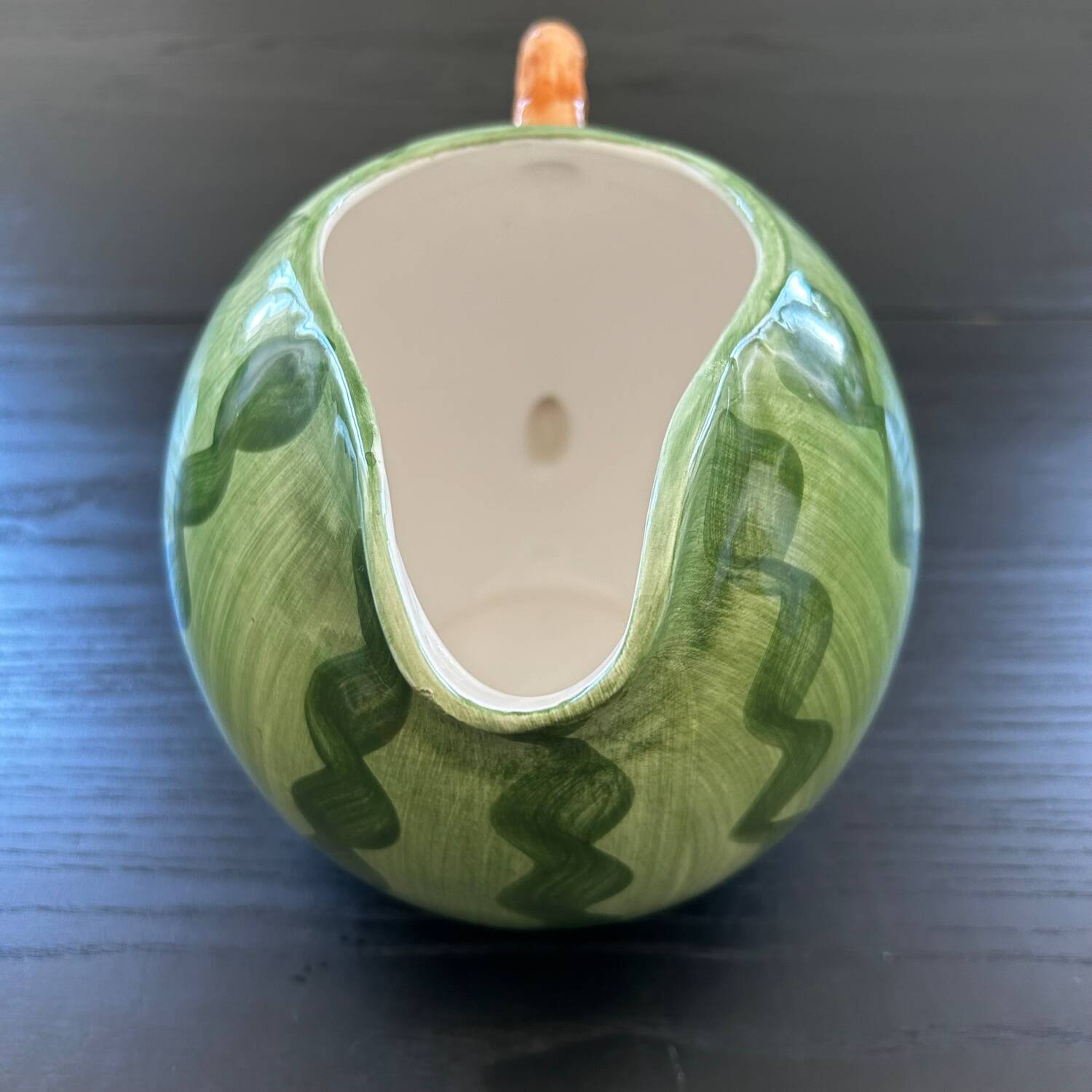 Green Striped Watermelon Pitcher