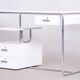 Bauhaus Desk in Chrome-Plated Steel and White Lacquered Wood, Germany, 1930s