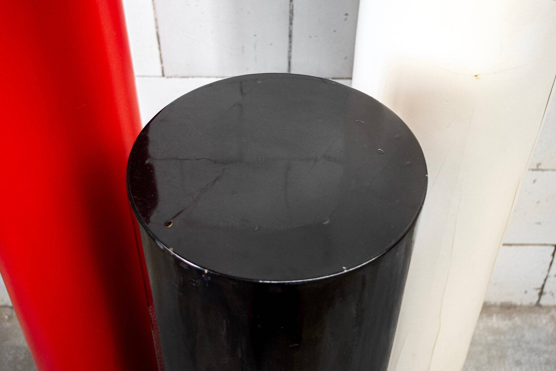 Three vintage wooden columns, Italy, 1960s, set of 3.